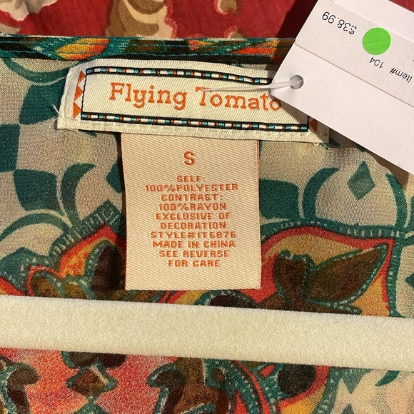 Flying Tomato Sheer Fringe Boho Tunic, NWT Perfect Festival wear - Picture 4 of 11